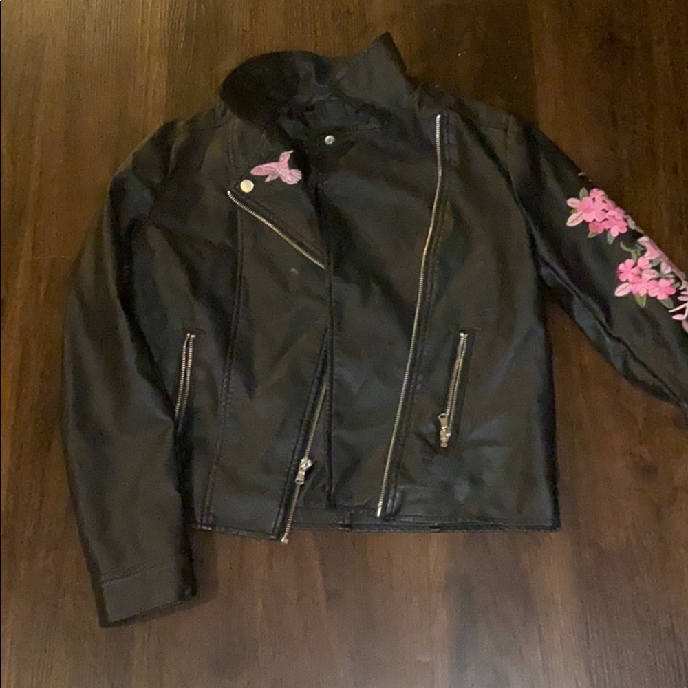 Black leather jacket